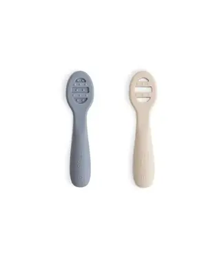 Mushie Mushie - First Feeding Baby Spoon - Tradewinds/Shifting Sand