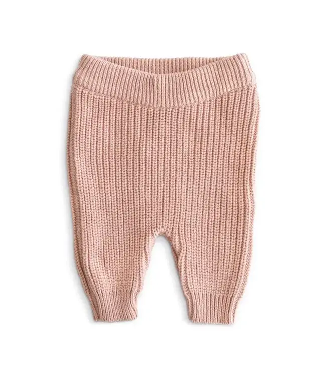 Mushie Mushie - Chunky Knit Pants - Blush