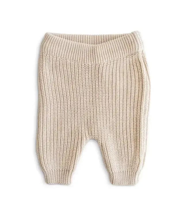 Mushie Mushie - Chunky Knit Pants - Beige