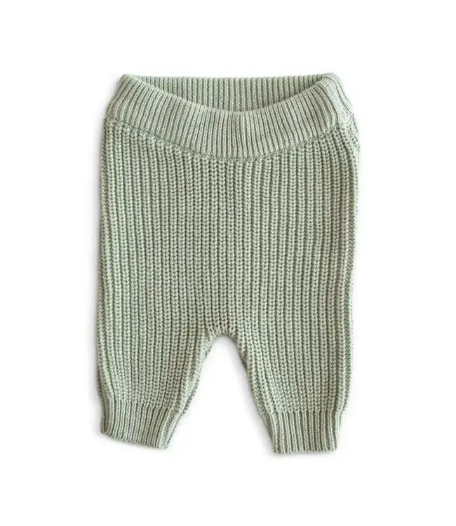 Mushie Mushie - Chunky Knit Pants - Light Mint