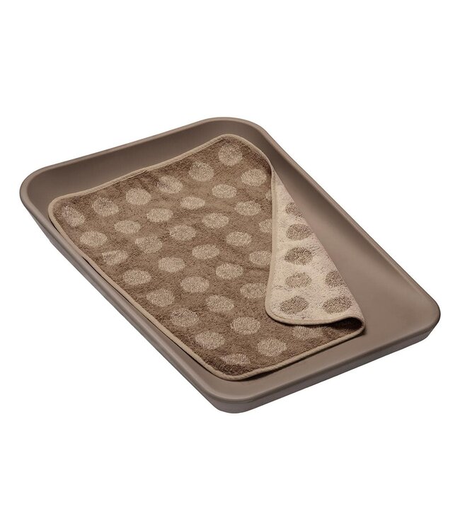 Leander Leander - Topper for changing mat, Dots, Organic Cotton, Mocca
