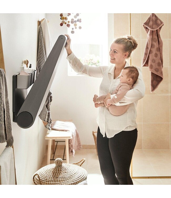 Leander Leander - Wally™ wall mounted changing table, Dusty grey