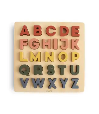 Mushie Mushie - Wooden Puzzle - Alphabet  - Tbc