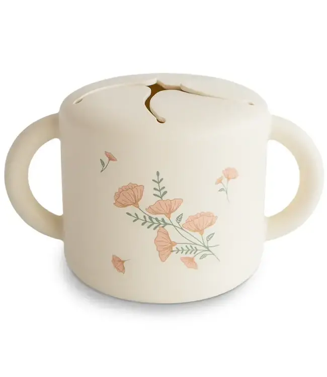 Mushie Mushie - Snack Cup - Pink Flowers (New)