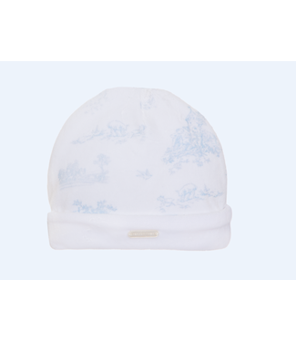 Pompetitpom Pompetitpom - Mutsje velours - Blue Toile