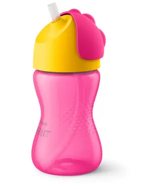 Philips-Avent Philips-Avent - Beker met rietje 300ml Girl Roze