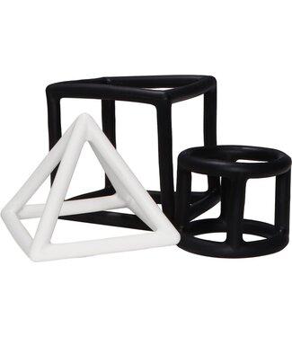 Label Label Label Label - Teether Toy Silicone - Geometric Shapes - Black & White