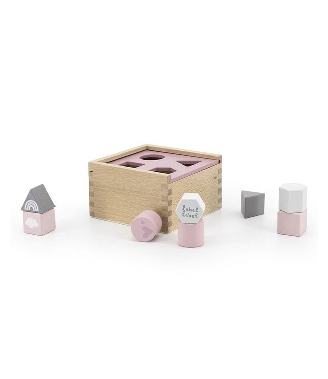 Label Label Label Label - Shape Sorting Box - Pink