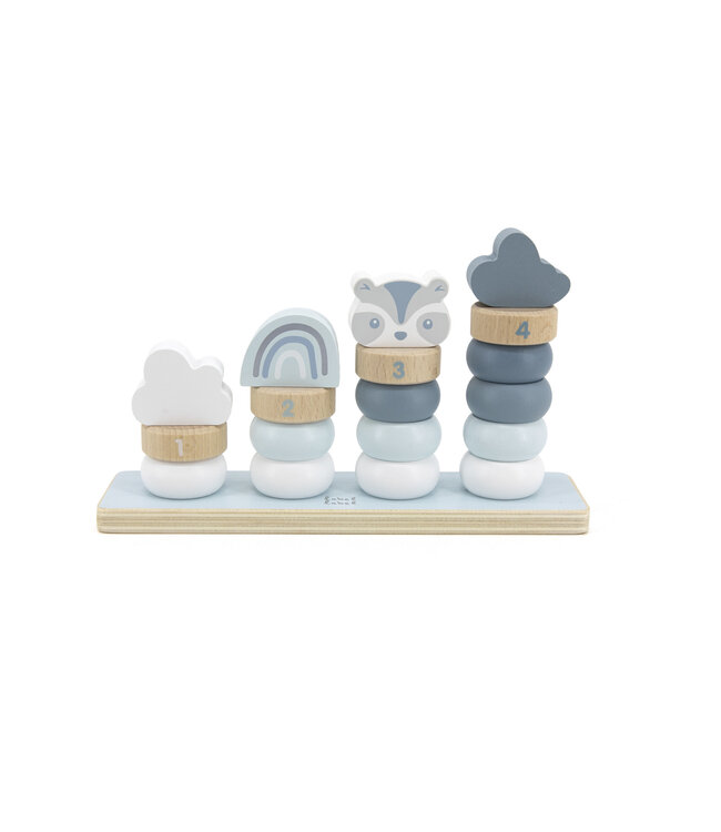 Label Label Label Label - Little Stacking Rings - Blue