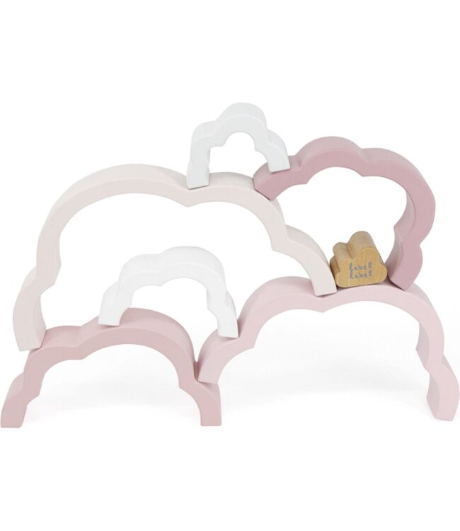 Label Label Label Label - Rainbow Puzzle Cloud - Pink