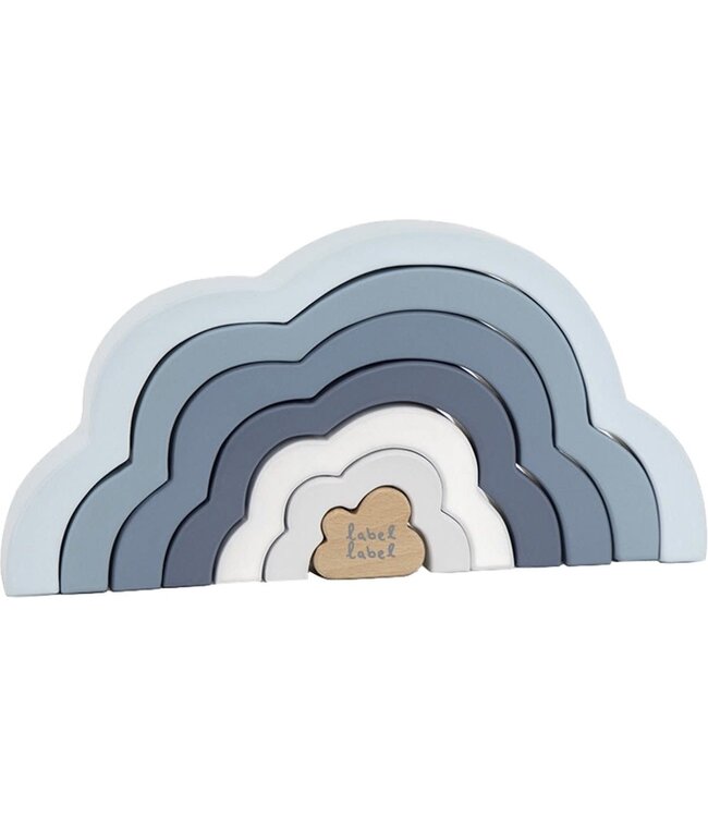 Label Label Label Label - Rainbow Puzzle Cloud - Blue