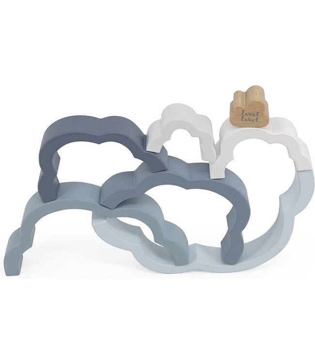 Label Label Label Label - Rainbow Puzzle Cloud - Blue