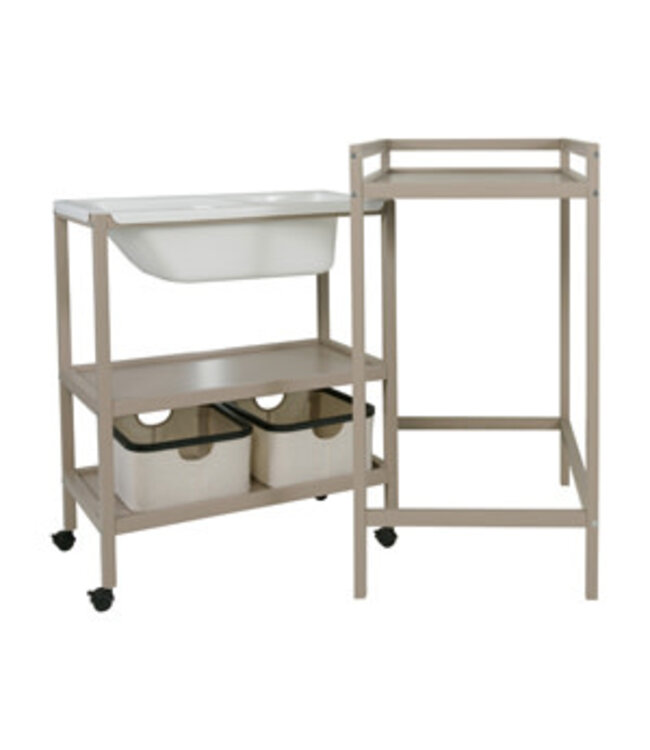 Quax Quax - Luiertafel + Bad - Basic - Stone