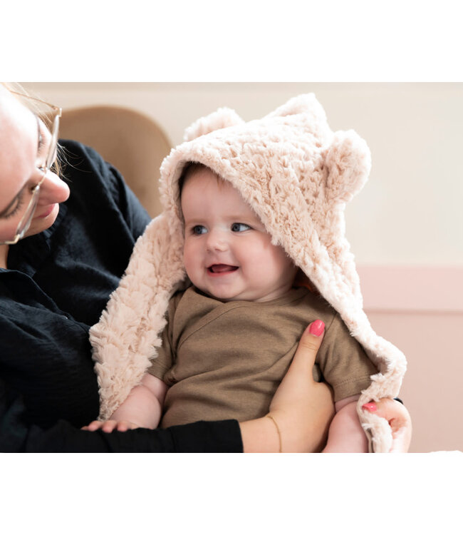 Baby's Only Baby's Only - Wikkeldeken Snow oud roze - met oortjes