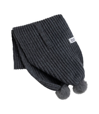 Baby's Only Baby's Only - Overslagsjaaltje met pompon Cool antraciet