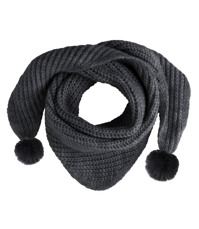 Baby's Only Baby's Only - Driehoek sjaal met Pompon Cool antraciet