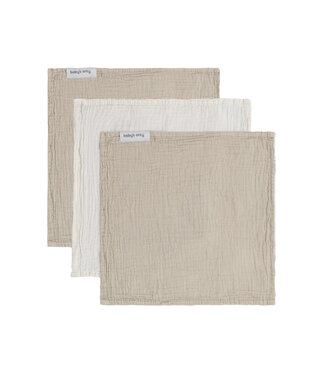 Baby's Only Baby's Only - Monddoekje Tender beige/linen - 30x30 - 3-pack