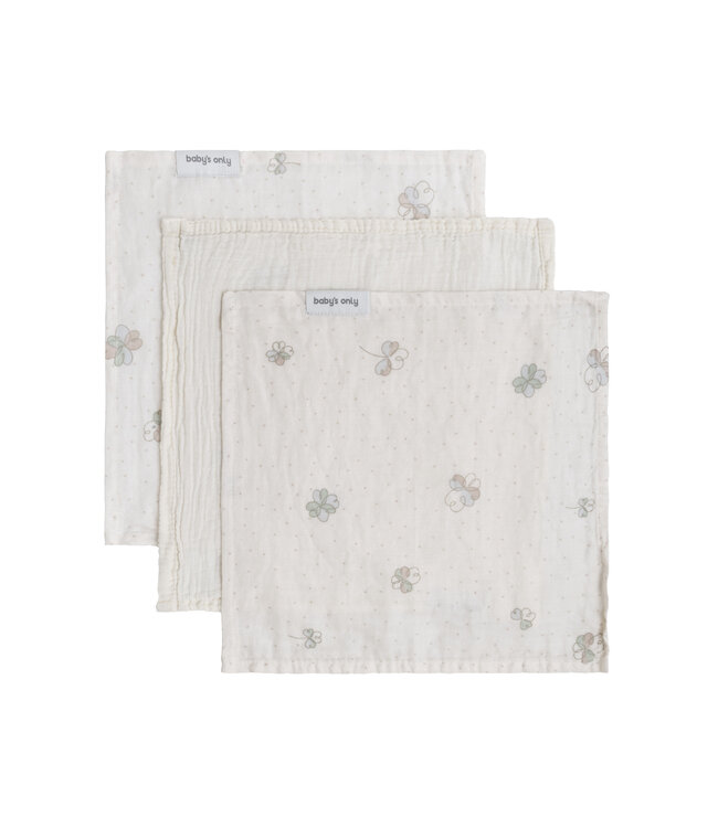 Baby's Only Baby's Only - Monddoekje Tender linen/clover - 30x30 - 3-pack