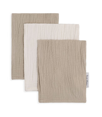 Baby's Only Baby's Only - Washandje Tender beige/linen - 3-pack