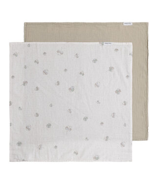 Baby's Only Baby's Only - Swaddle Tender beige/clover - 115x115 - 2-pack