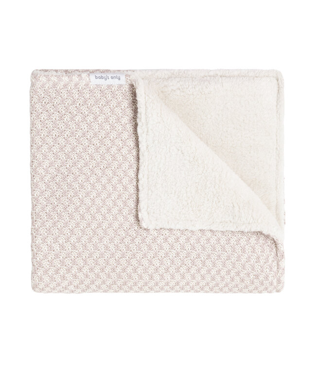 Baby's Only Baby's Only - Ledikantdeken teddy Happiness oud roze/ecru