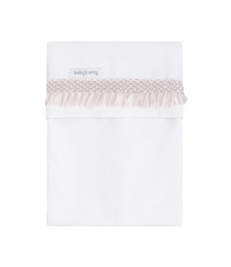 Baby's Only Baby's Only - Ledikantlaken gebreide bies Happiness oud roze/ecru