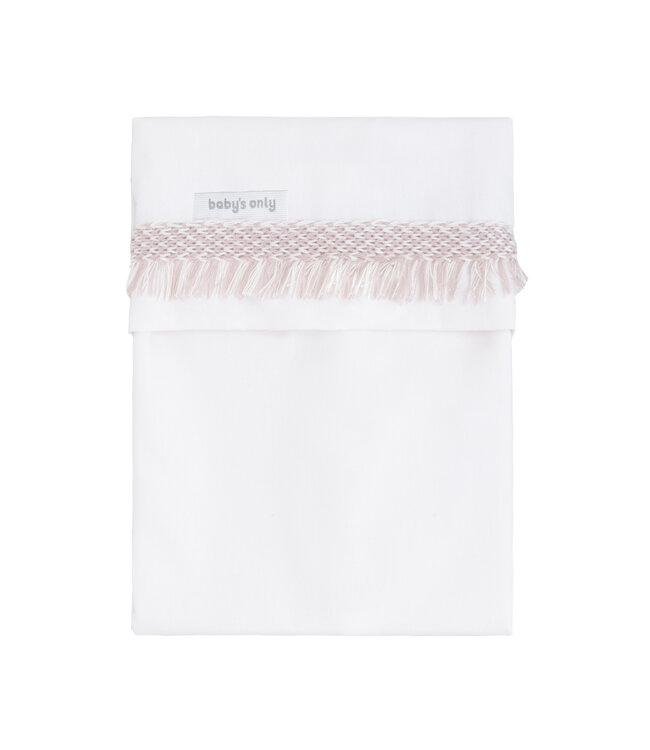 Baby's Only Baby's Only - Ledikantlaken gebreide bies Happiness oud roze/ecru