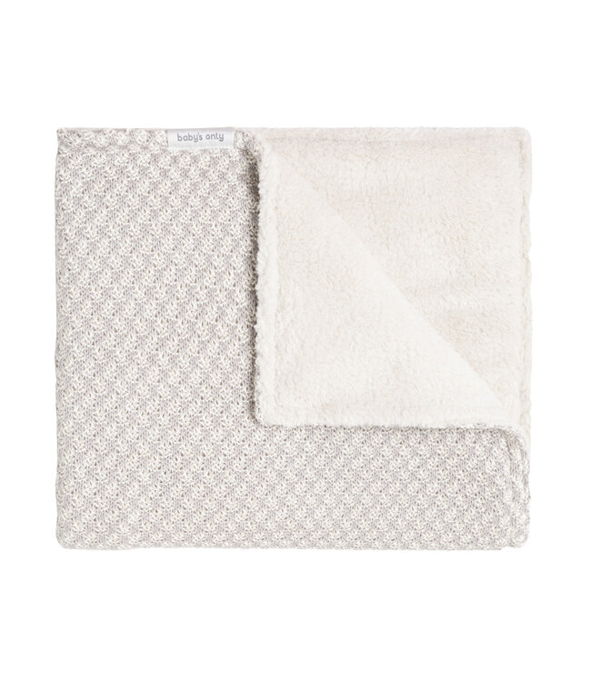 Baby's Only Baby's Only - Wiegdeken teddy Happiness urban taupe/ecru