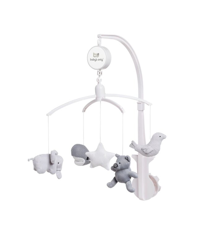 Baby's Only Baby's Only - Muziekmobiel zilvergrijs/grijs/wit