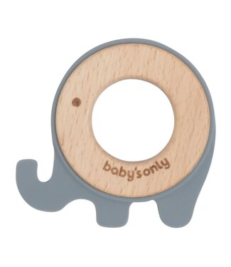 Baby's Only Baby's Only - Bijtring olifant grijs