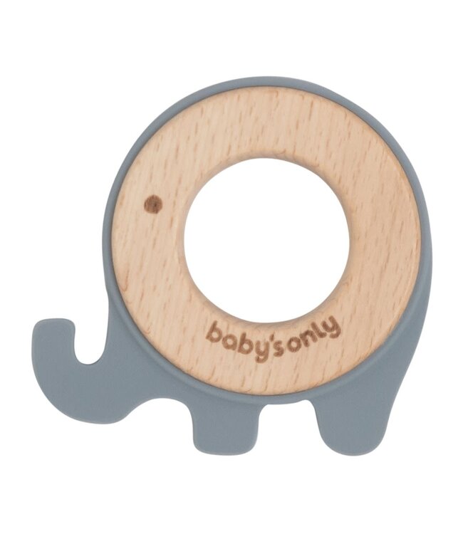Baby's Only Baby's Only - Bijtring olifant grijs