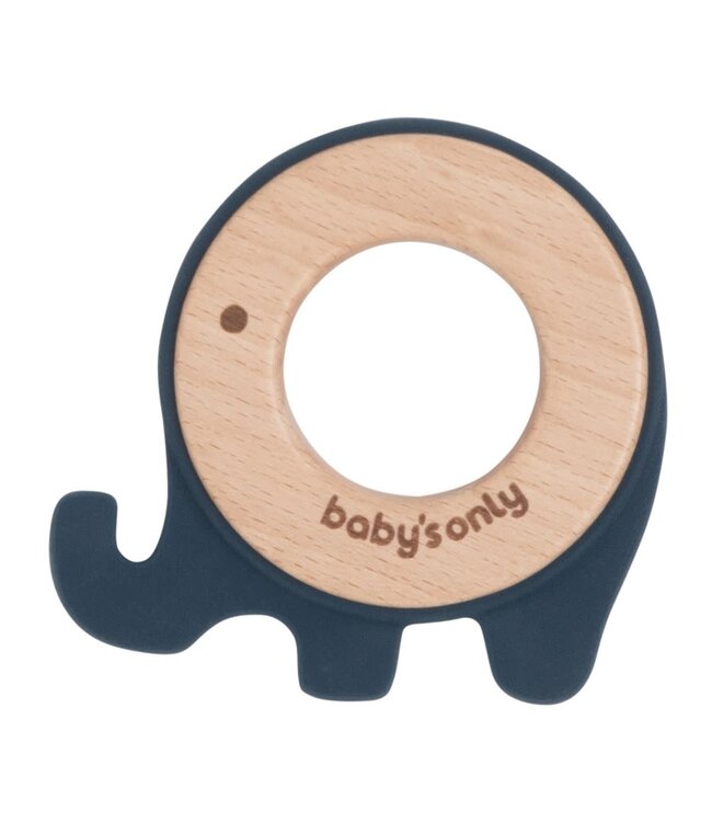 Baby's Only Baby's Only - Bijtring olifant vintage blue