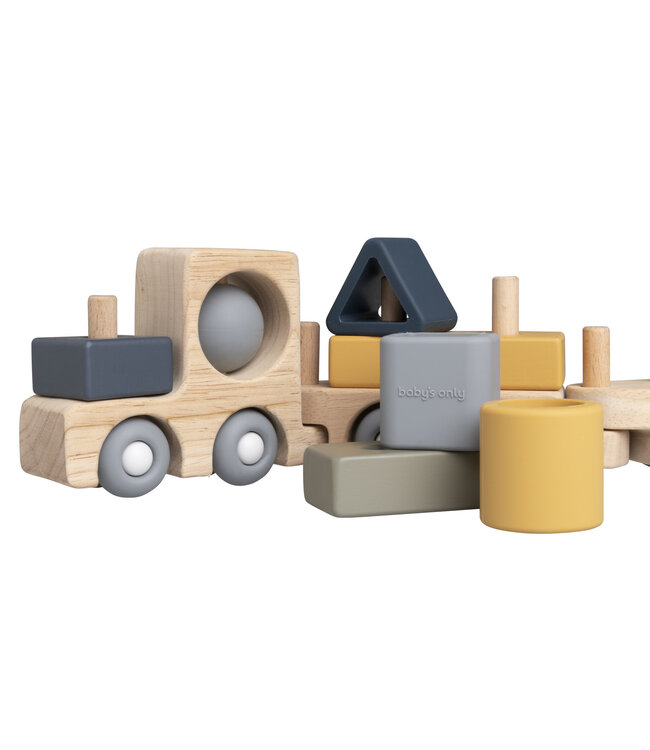 Baby's Only Baby's Only - Houten speelgoedtrein earth