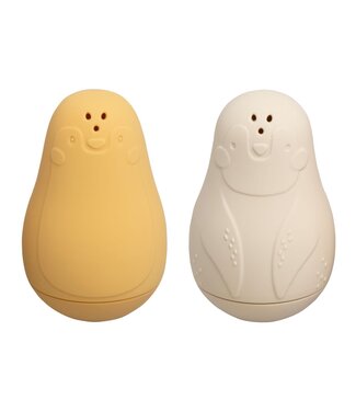 Baby's Only Baby's Only - Spuitfiguur pinguÃ¯ns oker/warm linen - 2-pack