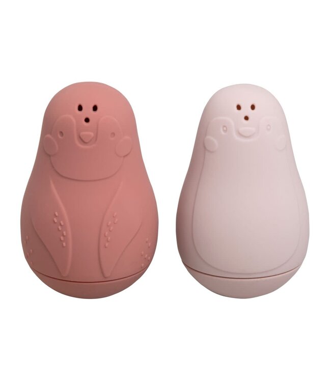 Baby's Only Baby's Only - Spuitfiguur pinguÃ¯ns stone red/oud roze - 2-pack