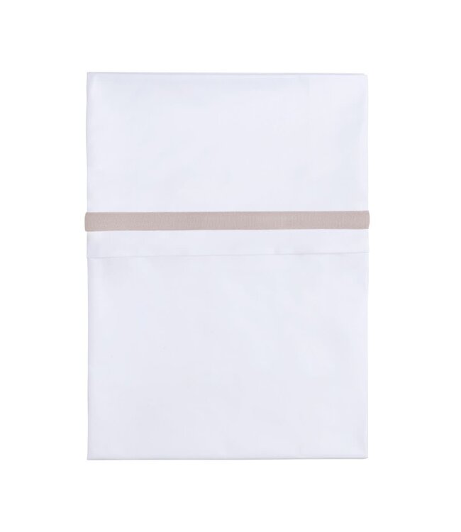 Baby's Only Baby's Only - Ledikantlaken geweven bies kiezelgrijs/wit