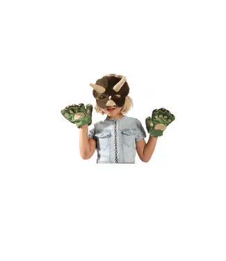 Wild & Soft Wild & Soft - Verkleedset dino (masker/handschoenen/staart) m/doos