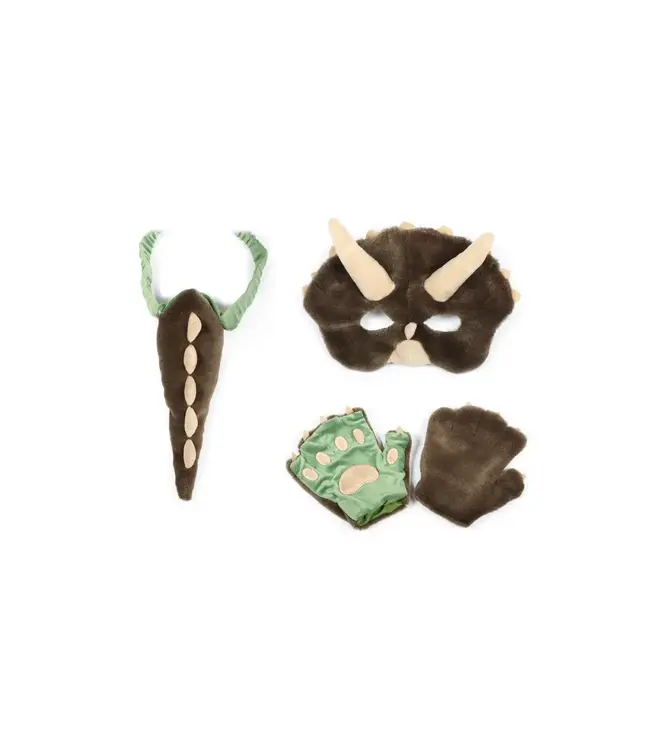 Wild & Soft Wild & Soft - Verkleedset dino (masker/handschoenen/staart) m/doos