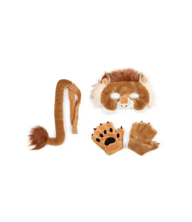 Wild & Soft Wild & Soft - Verkleedset leeuw (masker/handschoenen/staart) m/doos