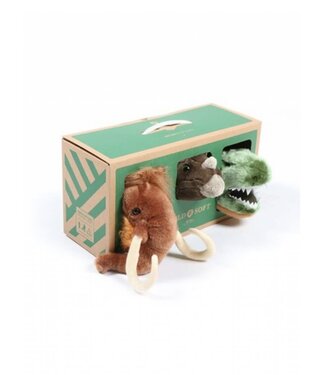 Wild & Soft Wild & Soft - Prehistorie box: set v. 3 kl.kopjes (dino/T-rex/mammoet) m/doos
