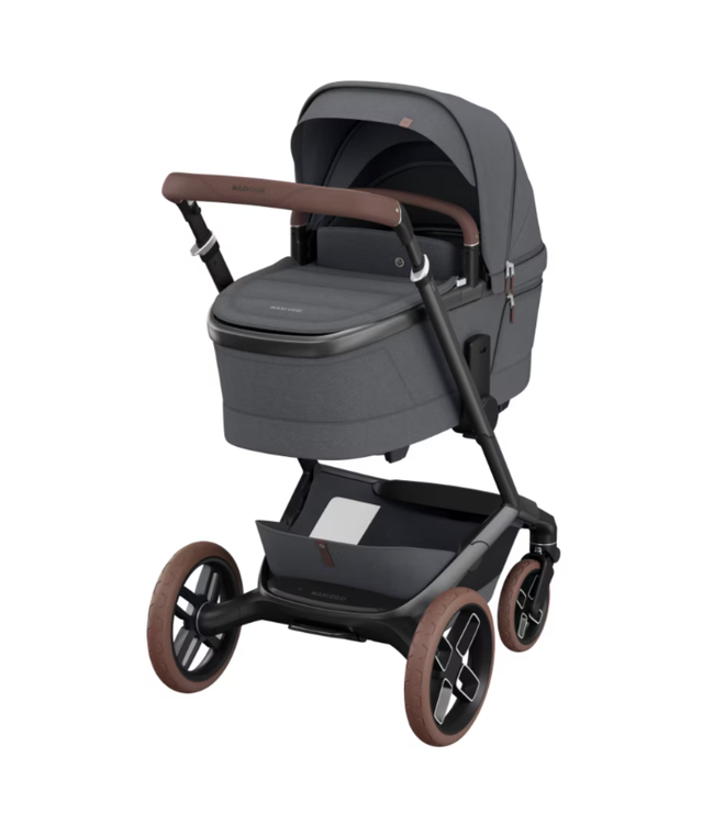 Maxi Cosi Maxi Cosi - Mc Fame Twillic Graphite (Dark Frame + Brown Wheels + Brown Leather)
