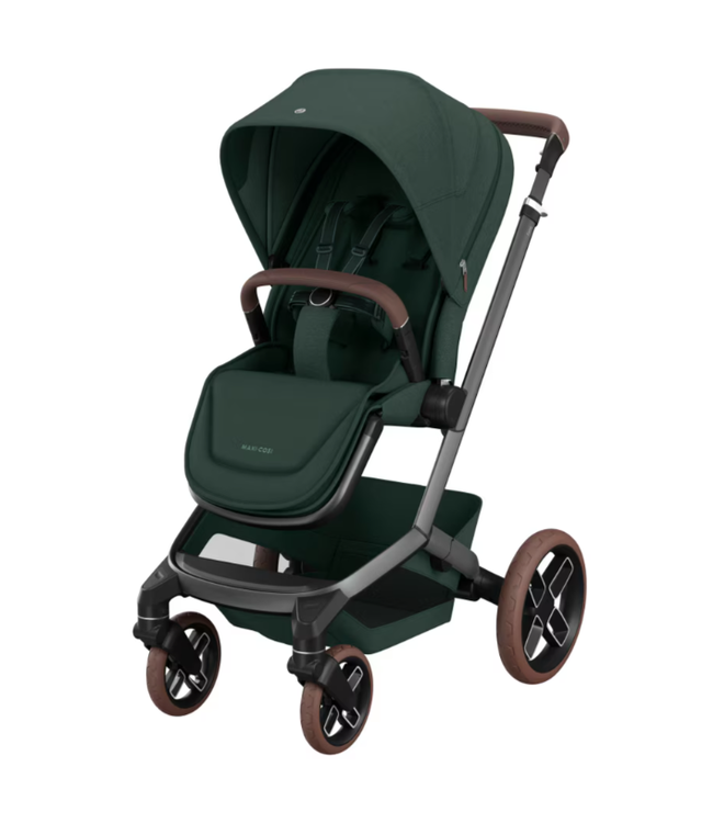 Maxi Cosi Maxi Cosi - Mc Fame Twillic Green (Dark Frame  + Brown Wheels + Brown Leather)