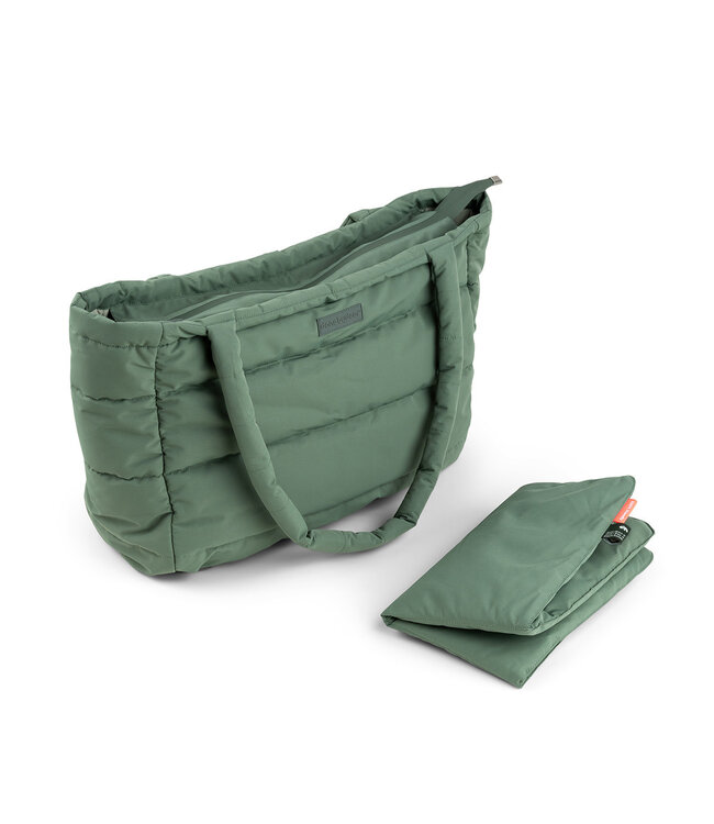 Done by Deer Done by Deer - Quilted changing tote bag Green