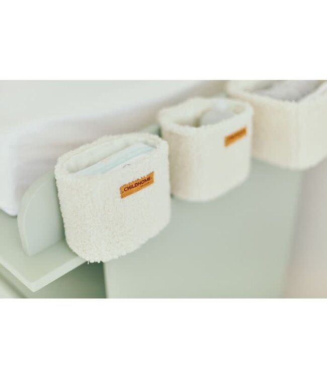 Childhome Childhome - HANGING BASKETS SET OF 3 + HOOKS TEDDY OFFWHITE