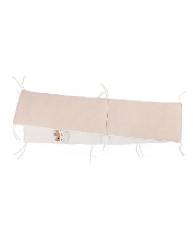 Childhome Childhome - Parkbeschermer Jersey Melange Beige + Tetra Teddy 35X340