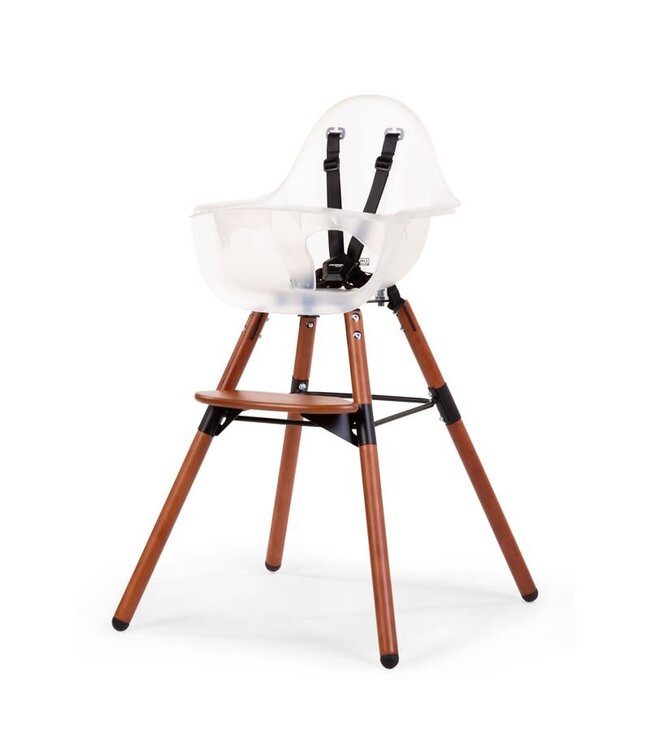 Childhome Childhome - Evolu 2 Stoel Nut / Transparant 2 In 1 + Beugel