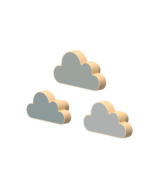 CamCam CamCam - Wooden Cloud Hooks, 3-pack - FSC 100%