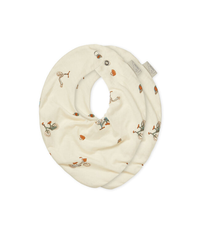 CamCam CamCam - Bandana Bib, Jersey, 2-Pack - GOTS - Bicycles