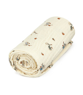 CamCam CamCam - Muslin Baby Blanket - GOTS - Bicycles