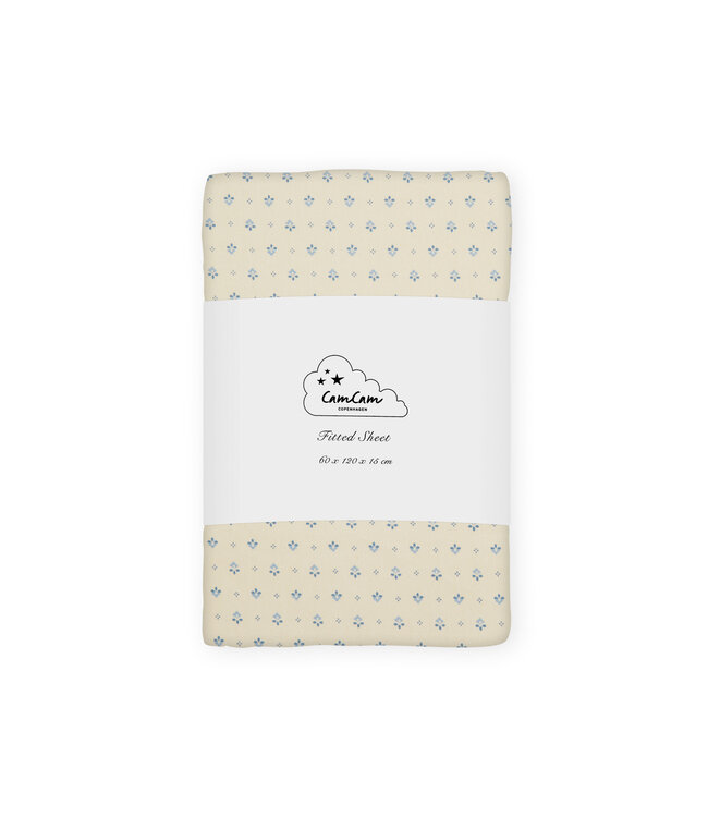 CamCam CamCam - Sheet, Fitted, 60x120x15cm - GOTS - Capri